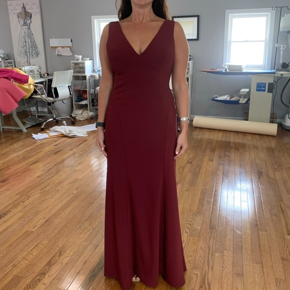 DESSY BRIDESMAIDS GOWN (CABERNET) STYLE 3060 - Picture 4 of 6